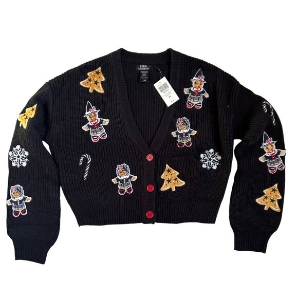 NEW Hot Topic Gingerbread Cardigan Tank 2 pc Set Social Collision Sz S Goth - Picture 3 of 4